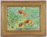 Alfred G. Schmidt, Gold Fish -, Oil on board