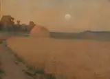 Herbert Denman, Hayfield at Dusk -, Oil on canvas