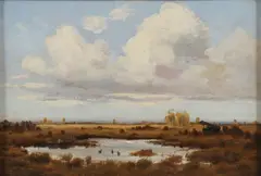 Eduard Schleich, Summer Moorland Landscape, Oil on canvas