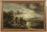 Josef Thoma, Nocturnal Fisherman's Hut