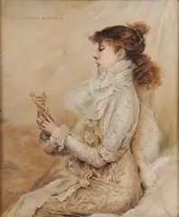 Jules Bastien-Lepage, Sarah Bernhardt, Oil on board