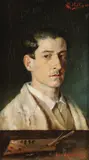 Pierre-Alexandre Sallès, Self Portrait-, Oil on canvas