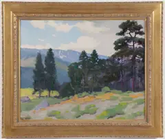 Herman Peterson, Mountain Landscape, Oil on canvas