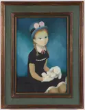 Guy Seradour, Portrait of a Young Girl, Oil on canvas