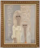 Igor Pantuhoff, Portrait of a Woman and Girl, Oil on canvas