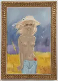 Igor Pantuhoff, Portrait of a Nude in Field, Oil on canvas