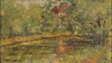 J. Paessen, Impressionistic River Landscape -, Oil on wood panel