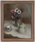 Allan Swisher, Floral Still Life-, Oil on canvas
