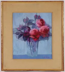 Stanley Mitruk, Victorian Roses, Oil on board