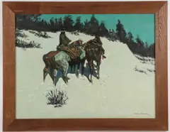 Frederic Remington, A Reconnaissance, Oil on canvas