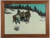 Frederic Remington, A Reconnaissance, Oil on canvas