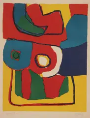 Abstract Composition - by Karel Appel, Lithograph, sold Dec 2021