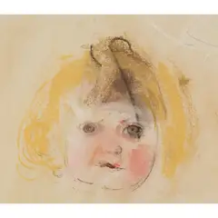 PORTRAIT STUDY by Joan Eardley, Pastel on coloured paper, sold Jun 2023