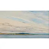 James Morrison, ACROSS THE WATER, oil on board