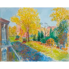 Frederick Gore, OCTOBER, ELM PARK GARDENS, oil on canvas