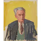 Alberto Morrocco, PORTRAIT OF HUGH MACDIARMID, Oil on canvas