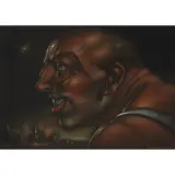 Peter Howson, CITY LIMITS, 2021, mixed media on black paper