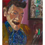 Derrick Guild, PORTRAIT OF THE ARTIST, 1989, oil on panel