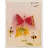 Pat Douthwaite, BUTTERFLY, TWO BEES, A FLOWER