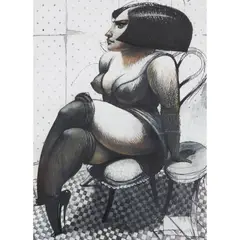 James McNaught, SHOE ME, 2005, cont é and watercolour