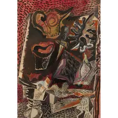ABSTRACT by John Byrne, mixed media, sold Apr 2023