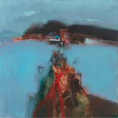 Charles T. K. MacQueen, WEST COAST CAUSEWAY, oil on board