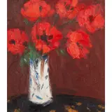 John Houston, POPPIES IN A WHITE JUG