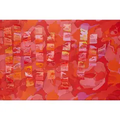 Bernat Klein, SCARLET II, 2003, oil on printed polyester