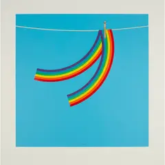 WET RAINBOW by Patrick Hughes, 1979, Screenprint, 61/150, sold Apr 2023