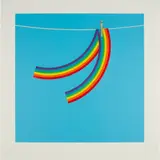 Patrick Hughes, WET RAINBOW, 1979, Screenprint, 61/150