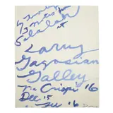 Cy Twombly, NOTES FROM SALALAH, 2008, Screenprint, printed on the occasion of the artist's exhibition at Gagosian Gallery, Rome