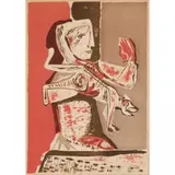 Robert Colquhoun, WOMAN AND CAT, Lithograph