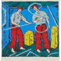 Adrian Wiszniewski, TRYING TO MAKE A DOLLAR, Screenprint, 17/30