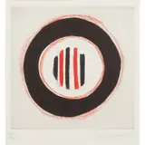 Terry Frost, THREE STRIPES FOR RED, 2002, Etching and aquatint with collage, 46/75