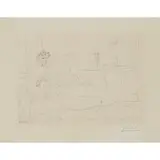 Pablo Picasso, LE REPOS DU SCULPTEUR II, 1933, Etching on Montval paper with Picasso watermark, ed. 260