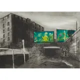 Kate Downie, THE SUGARBOND WAREHOUSE, 1997-98, Etching and aquatint with monotype, A/P