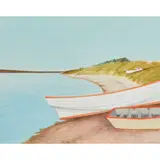 Bet Low, BOATS ON THE SHORE, LYNESS, ORKNEY, mixed media