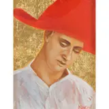 Alan King, LOVE IS NOT ENOUGH, oil and gold leaf on canvasboard