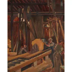 William Johnstone, WORKSHOP -1920, oil on canvas