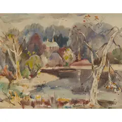 Adam Bruce Thomson, THE LAKESIDE, watercolour