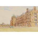 Ken Howard, REDFORD BARRACKS, watercolour
