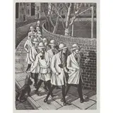 THE CROCODILE by Tirzah Garwood Ravilious, engraving on boxwood, sold Feb 2023