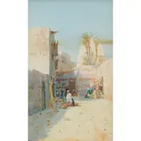 Augustus Osborne Lamplough, IN CAIRO, watercolour,