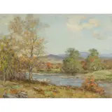 Joseph Morris Henderson, THE RIVER, OCTOBER, oil on canvas