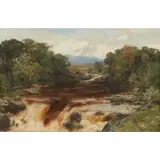 David Farquharson, RIVER IN SPATE, oil on canvas