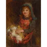 Arthur Percy Dixon, THE GARDENER'S DAUGHTER, oil on canvas
