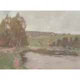 George Houston, THE RIVERSIDE PATH, oil on canvas