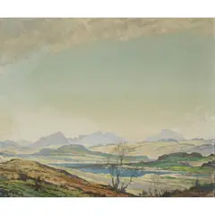 Campbell Mackie, MOUNTAINS OF ARRAN, oil on canvas