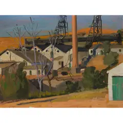 John Cunningham, RIO TINTO MINES, ANDALUCIA V, oil on board