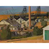 John Cunningham, RIO TINTO MINES, ANDALUCIA V, oil on board